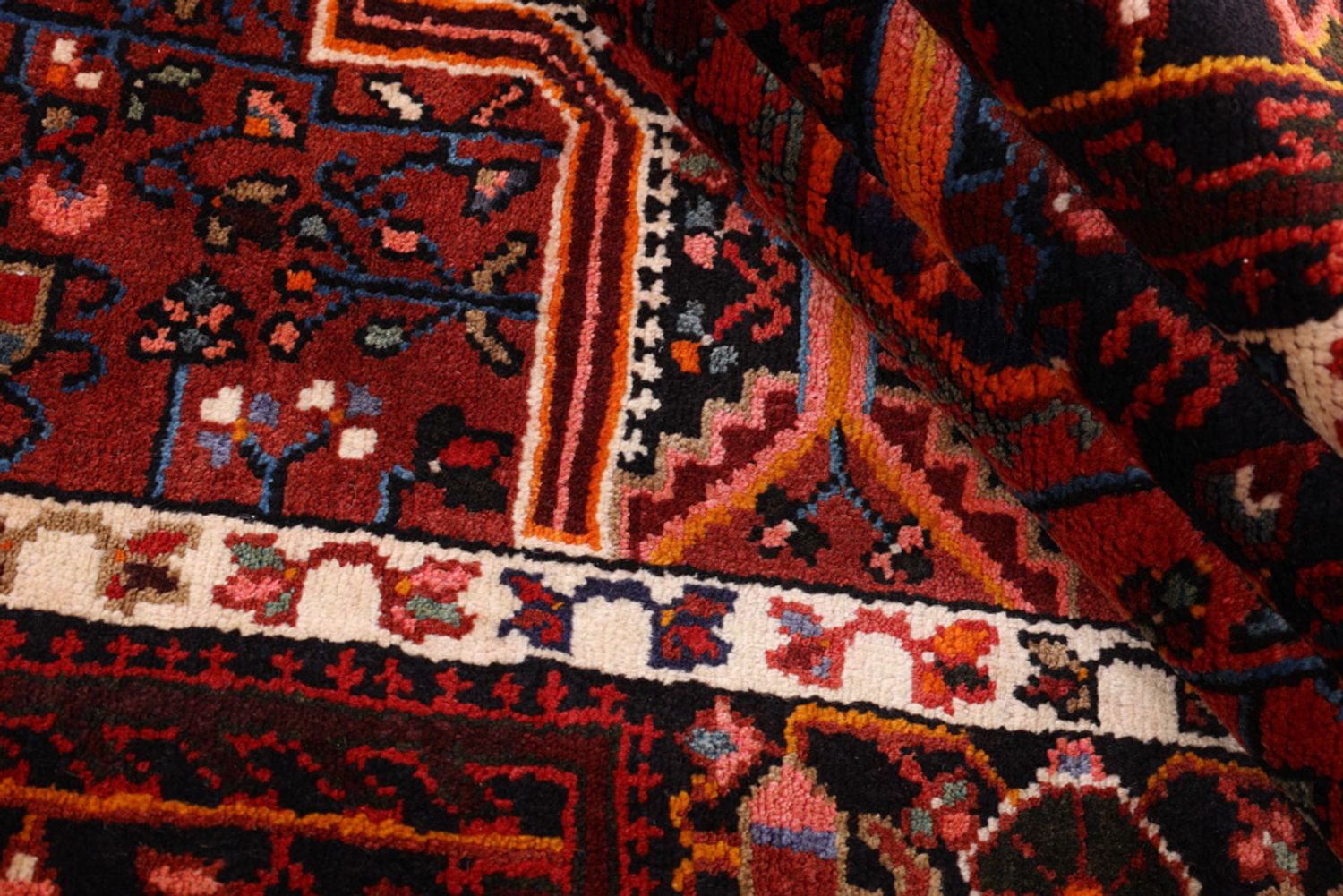 Alfombra persa - Nómada - 192 x 120 cm - rojo oscuro