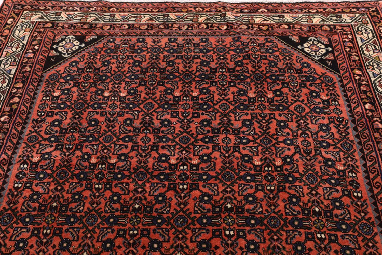 Alfombra persa - Nómada - 190 x 155 cm - rojo oscuro