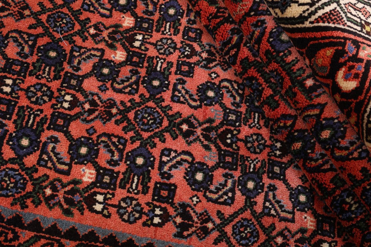 Alfombra persa - Nómada - 190 x 155 cm - rojo oscuro