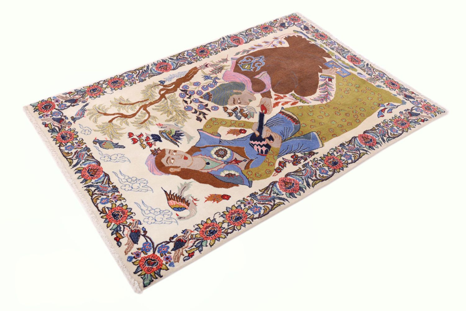 Alfombra persa - Tabriz - 150 x 100 cm - multicolor