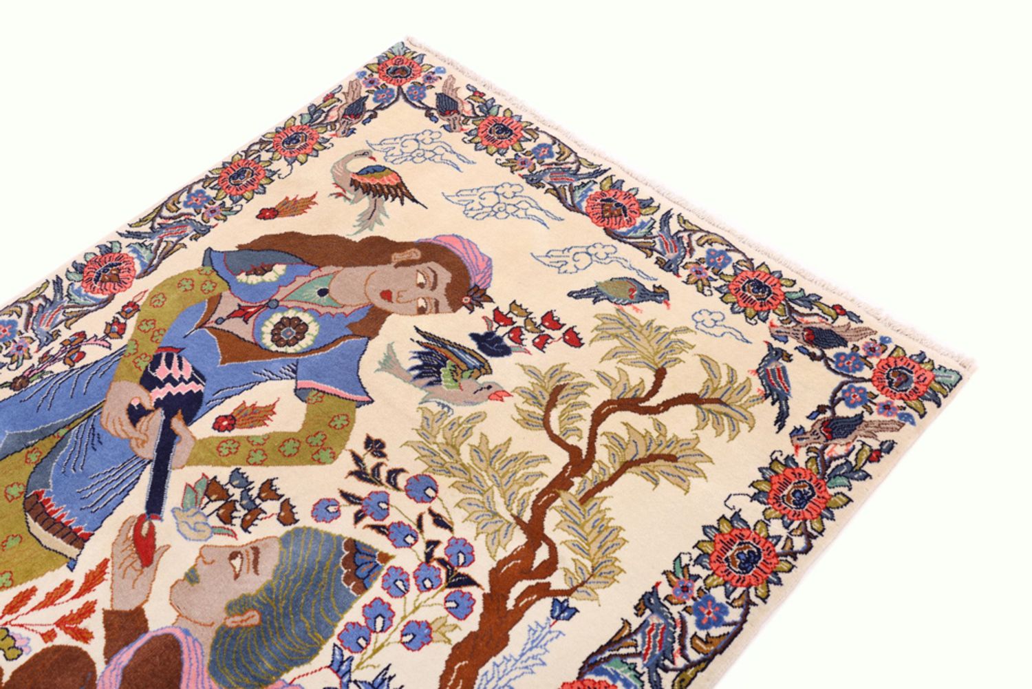 Alfombra persa - Tabriz - 150 x 100 cm - multicolor