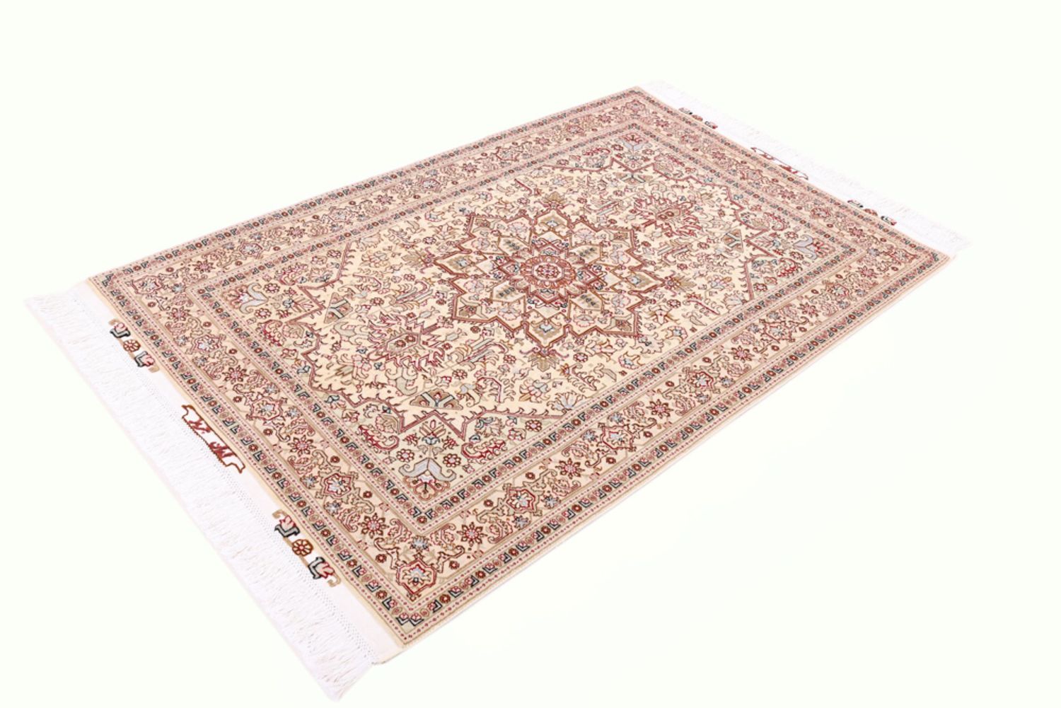 Alfombra Persa - Tabriz - Real - 160 x 100 cm - beige claro
