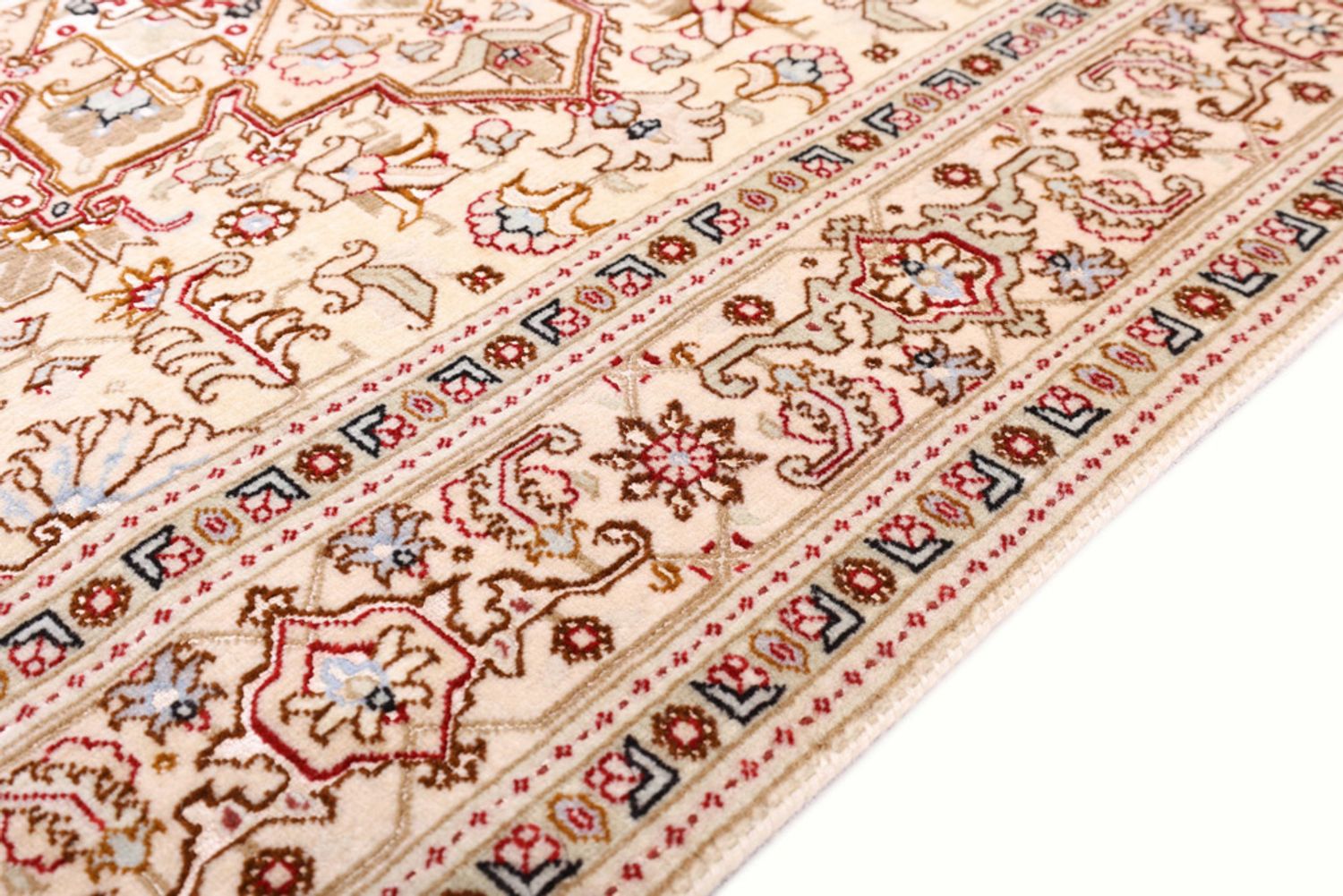 Alfombra Persa - Tabriz - Real - 160 x 100 cm - beige claro