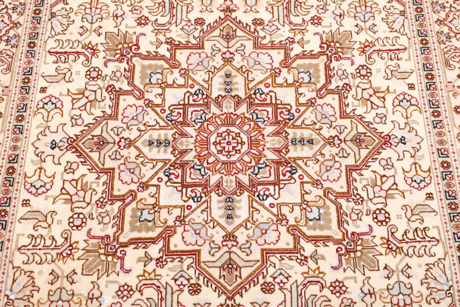 Alfombra Persa - Tabriz - Real - 160 x 100 cm - beige claro
