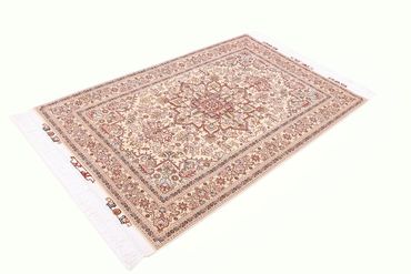 Alfombra Persa - Tabriz - Real - 160 x 100 cm - beige claro