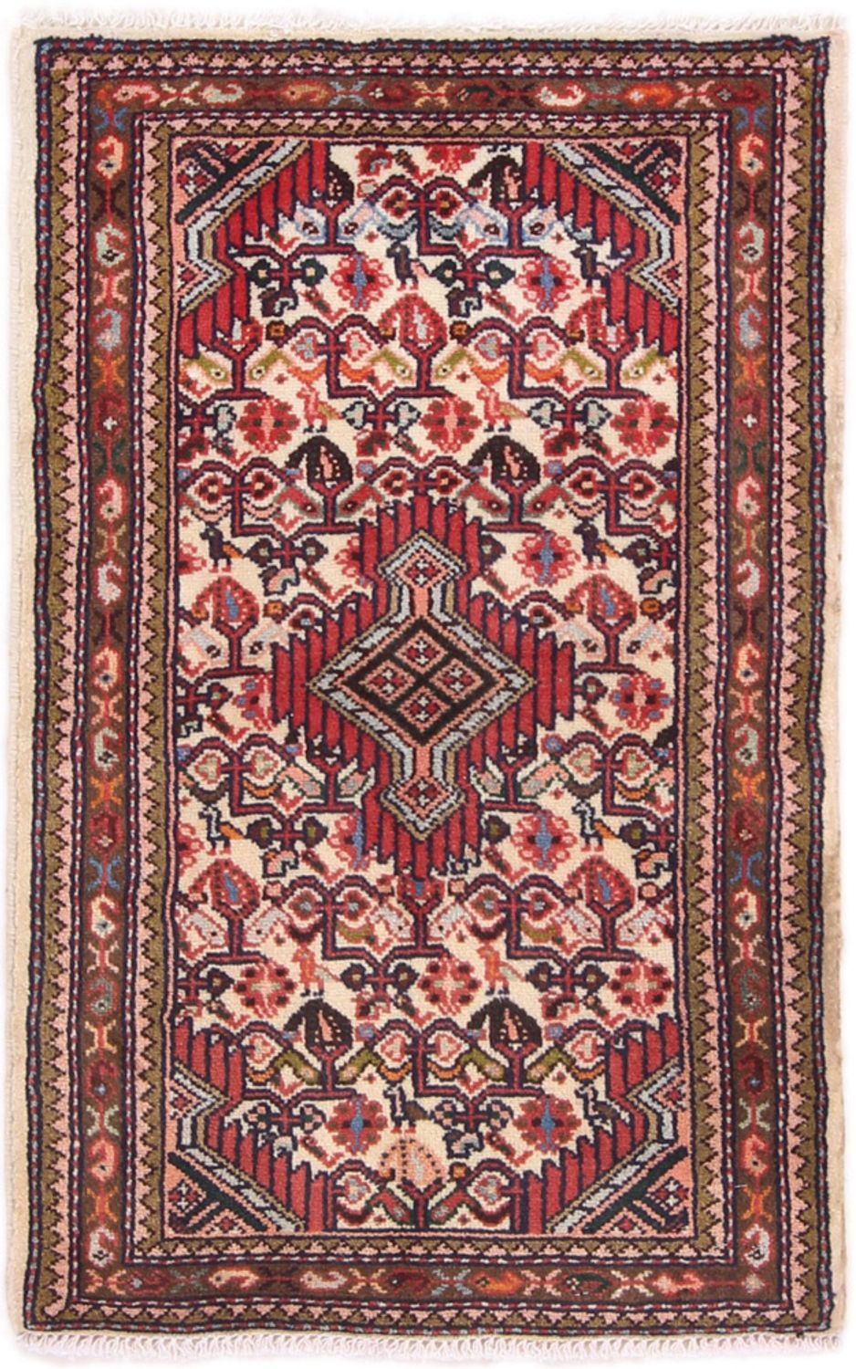 Alfombra persa - Nómada - 100 x 60 cm - multicolor