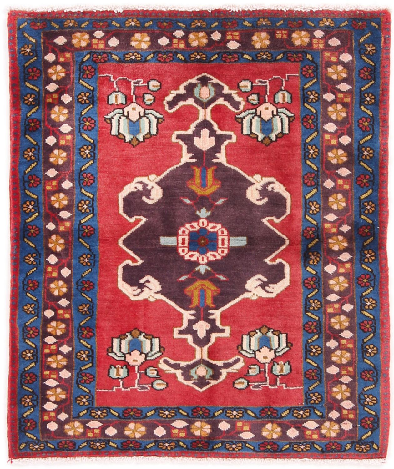 Alfombra persa - Nómada - 90 x 72 cm - multicolor