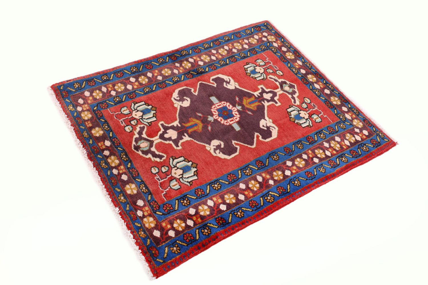 Alfombra persa - Nómada - 90 x 72 cm - multicolor
