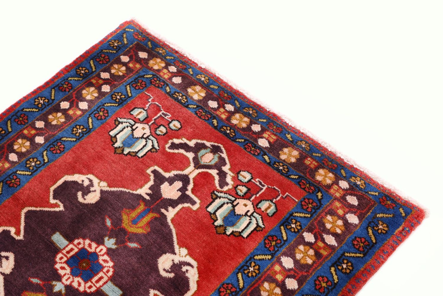 Alfombra persa - Nómada - 90 x 72 cm - multicolor