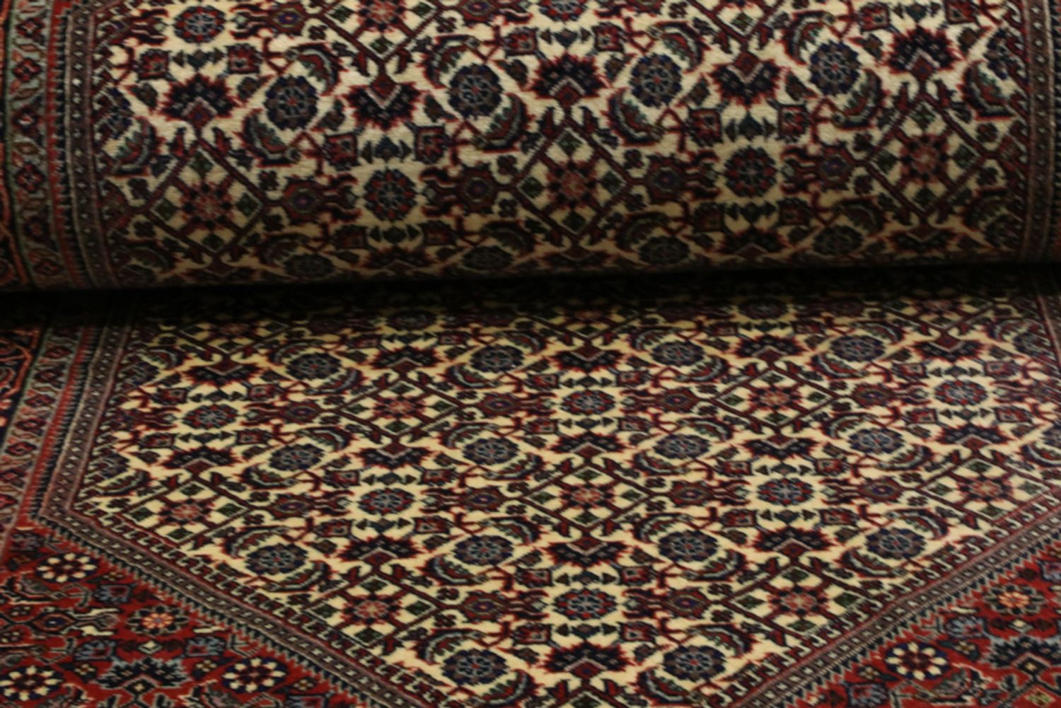 Alfombra de pasillo Alfombra persa - Bidjar - 300 x 88 cm - óxido