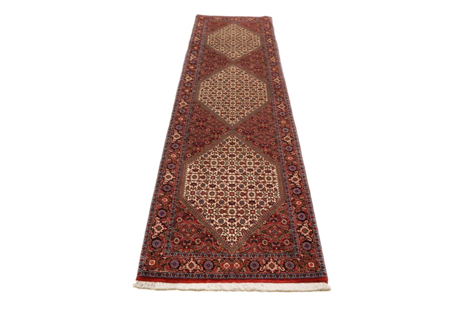 Alfombra de pasillo Alfombra persa - Bidjar - 300 x 83 cm - óxido