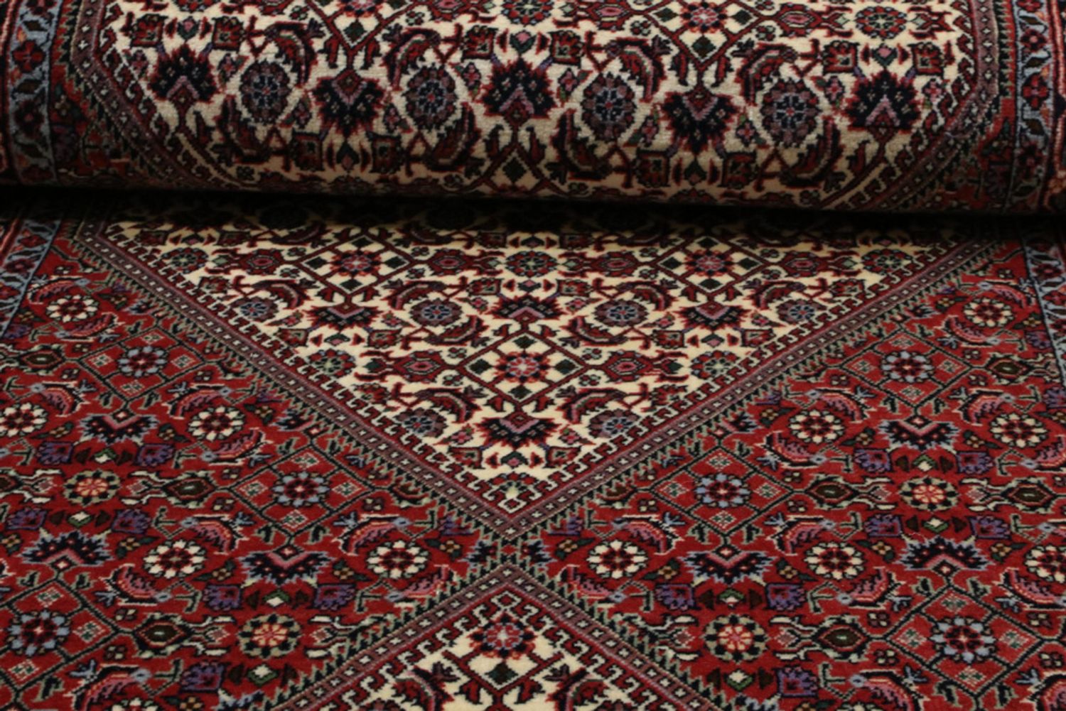 Alfombra de pasillo Alfombra persa - Bidjar - 300 x 83 cm - óxido