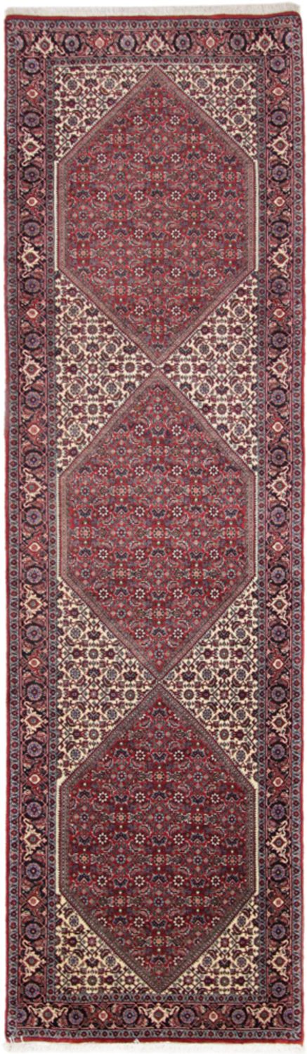 Alfombra de pasillo Alfombra persa - Bidjar - 295 x 88 cm - óxido