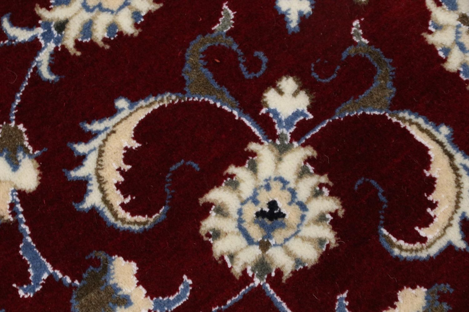 Alfombra de pasillo Alfombra persa - Nain - 100 x 100 cm - rojo oscuro