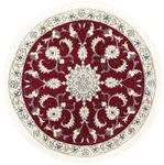 Alfombra de pasillo Alfombra persa - Nain - 100 x 100 cm - rojo oscuro