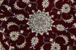 Alfombra de pasillo Alfombra persa - Nain - 100 x 100 cm - rojo oscuro