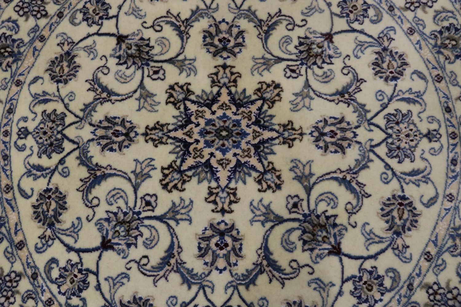 Alfombra persa - Nain redondo  - 150 x 150 cm - crema