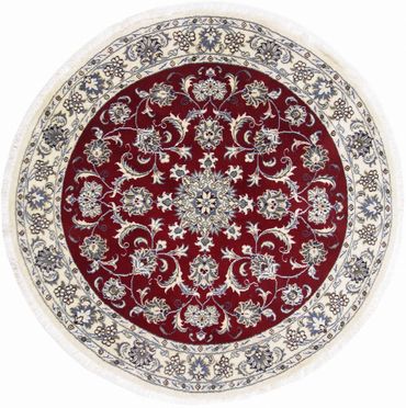 Alfombra persa - Nain redondo  - 150 x 150 cm - rojo