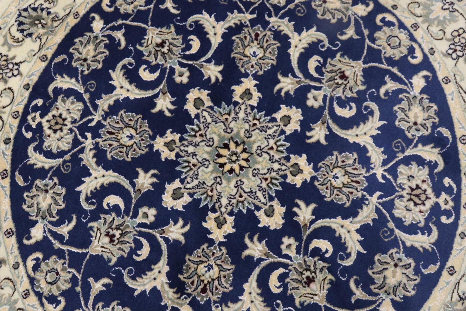 Alfombra persa - Nain redondo  - 150 x 150 cm - azul