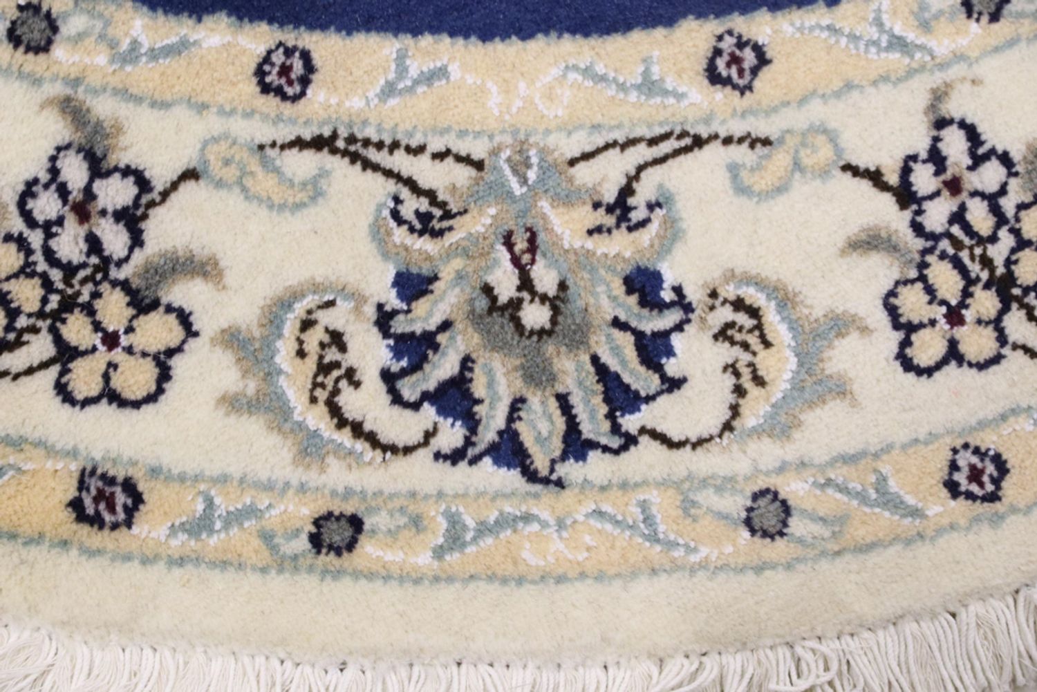 Alfombra persa - Nain redondo  - 150 x 150 cm - azul