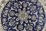 Alfombra persa - Nain redondo - 150 x 150 cm - azul