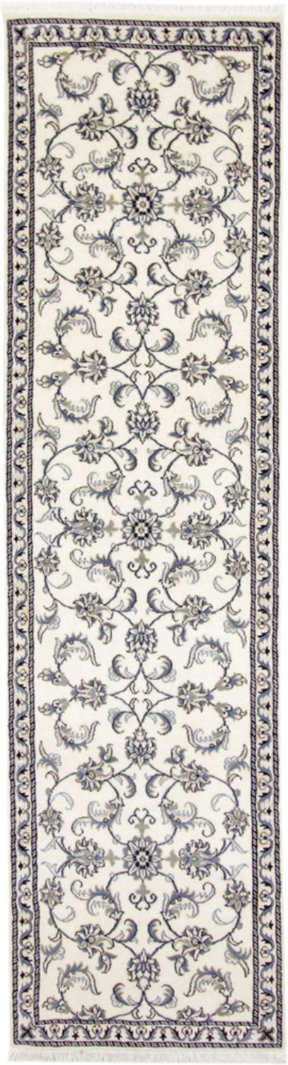 Alfombra de pasillo Alfombra persa - Nain - 293 x 78 cm - crema