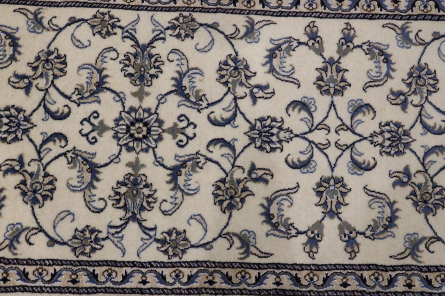 Alfombra de pasillo Alfombra persa - Nain - 293 x 78 cm - crema