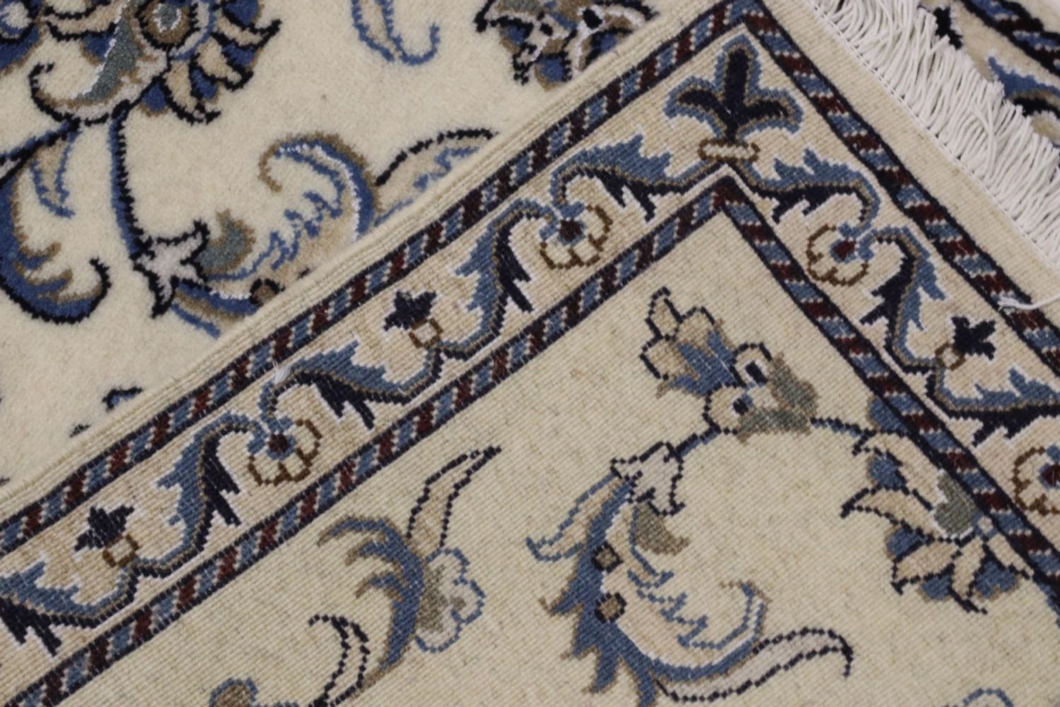 Alfombra de pasillo Alfombra persa - Nain - 293 x 78 cm - crema