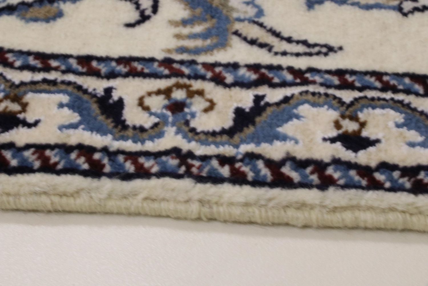 Alfombra de pasillo Alfombra persa - Nain - 293 x 78 cm - crema