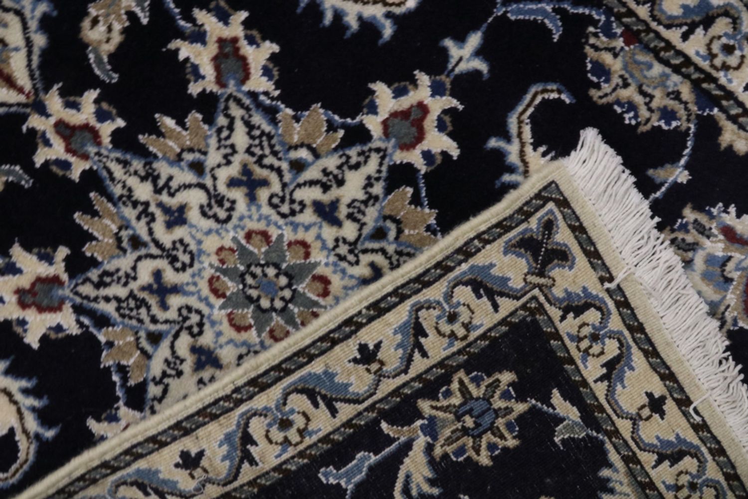 Runner Perský koberec - Nain - 290 x 76 cm - tmavě modrá