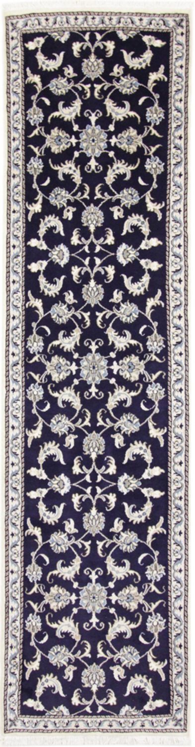 Alfombra de pasillo Alfombra persa - Nain - 292 x 75 cm - azul oscuro
