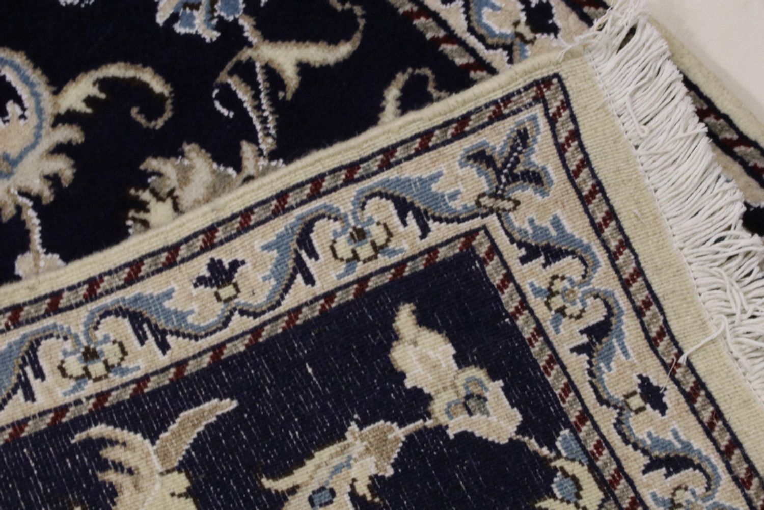 Alfombra de pasillo Alfombra persa - Nain - 292 x 75 cm - azul oscuro