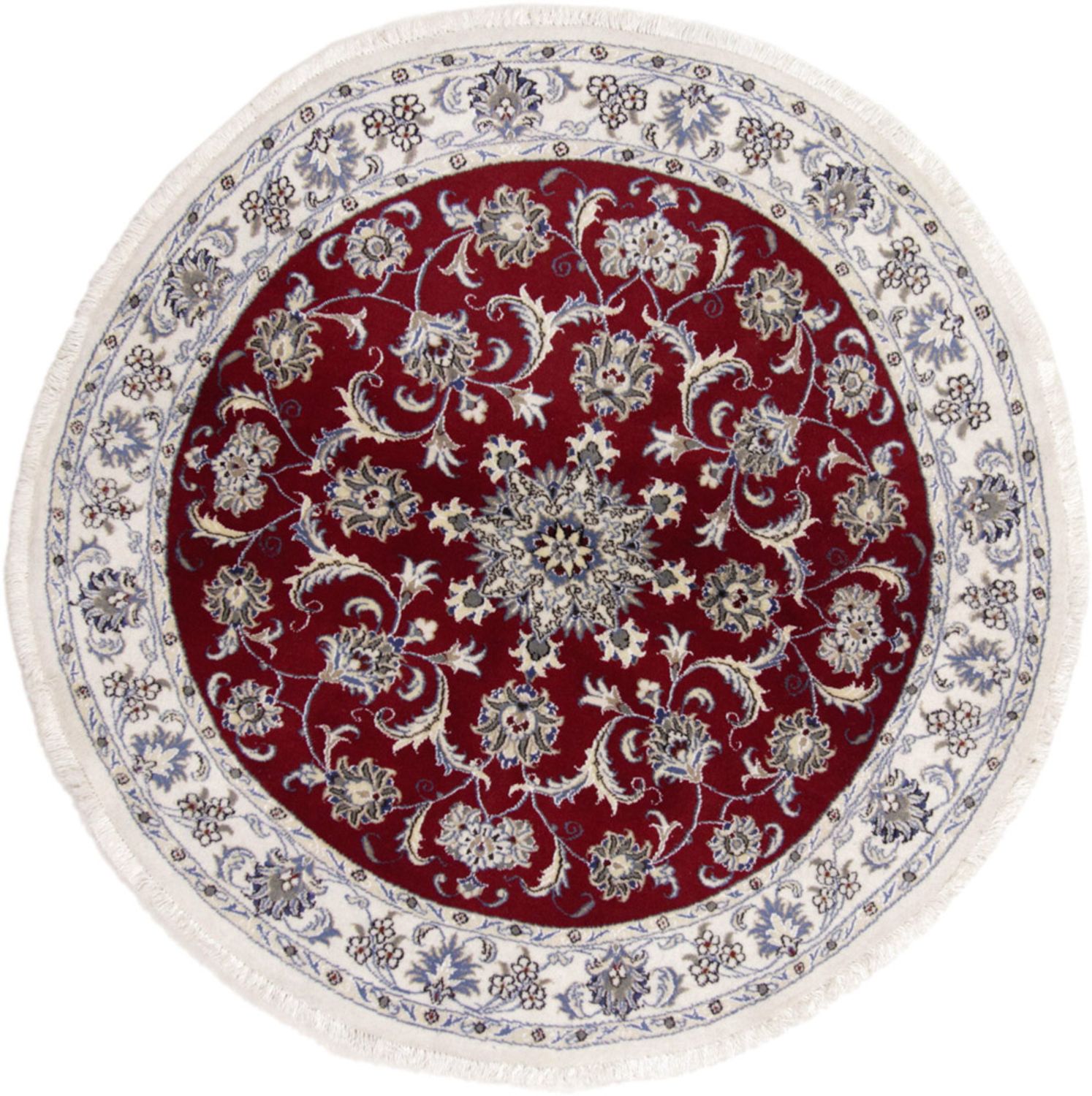 Alfombra de pasillo Alfombra persa - Nain - 100 x 100 cm - rojo