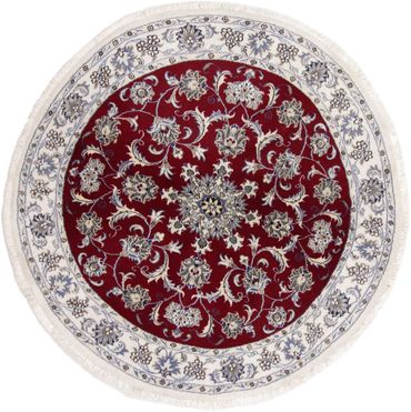 Alfombra de pasillo Alfombra persa - Nain - 100 x 100 cm - rojo