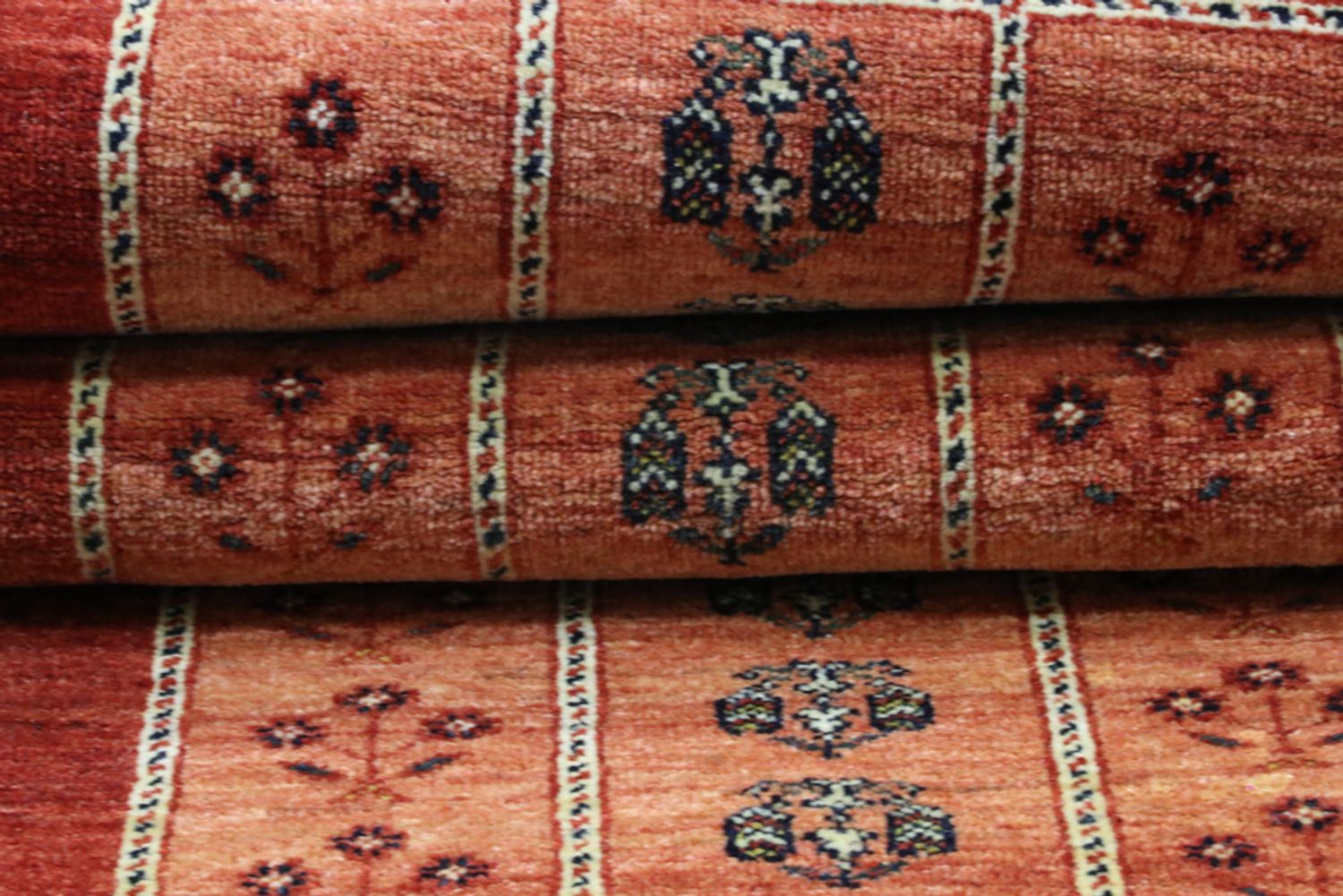 Alfombra de pasillo Alfombra Gabbeh - Persa Kashkuli - 290 x 82 cm - rojo claro