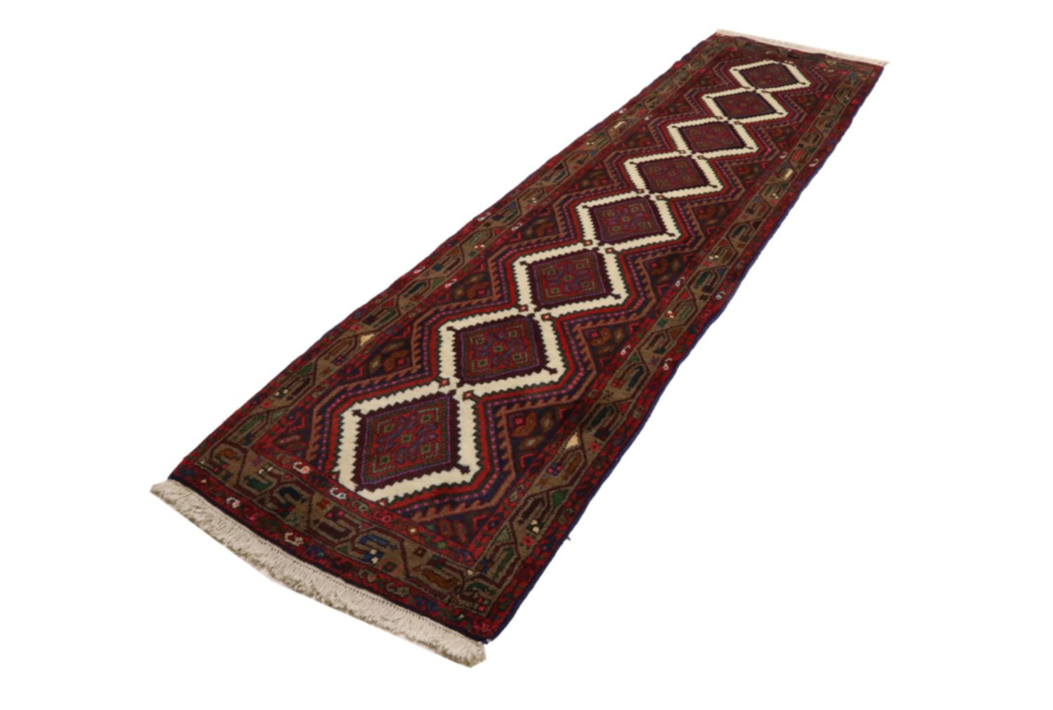 Alfombra de pasillo Alfombra persa - Nómada - 313 x 84 cm - óxido