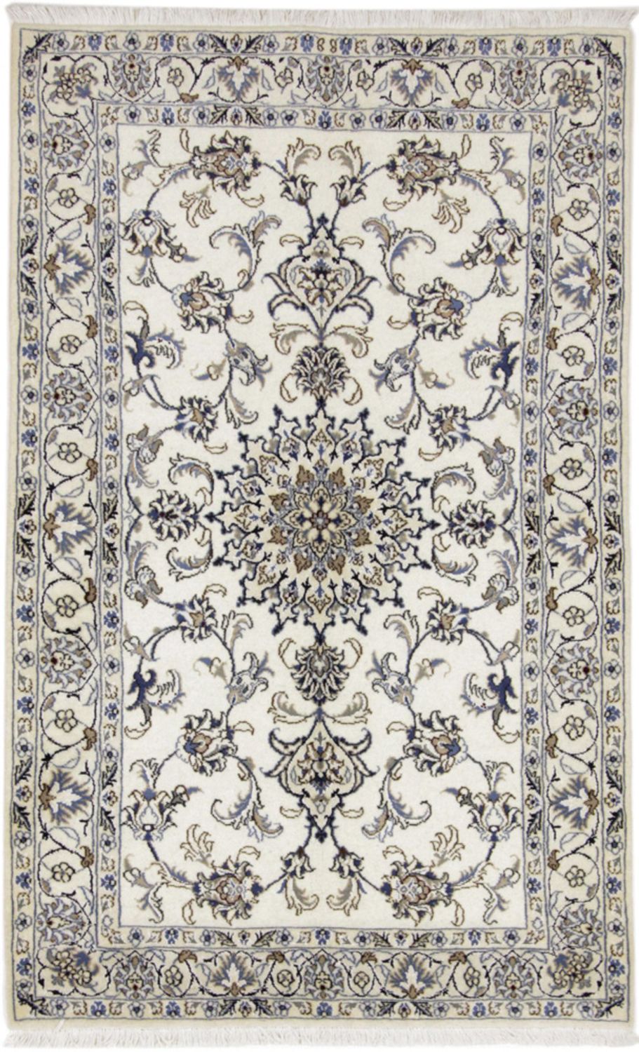Alfombra persa - Nain - 200 x 120 cm - crema