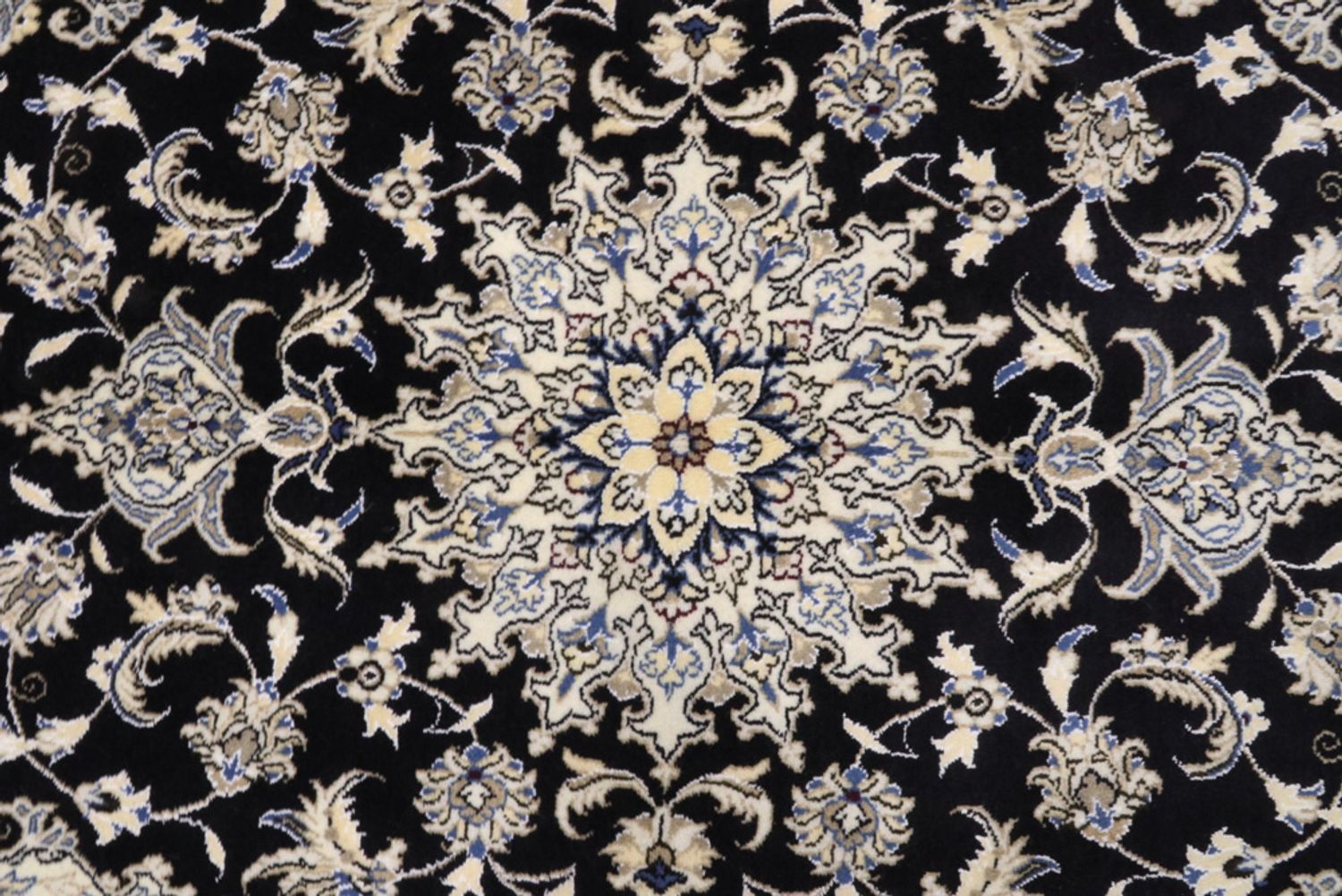 Alfombra persa - Nain - 200 x 120 cm - azul oscuro