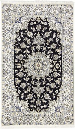 Alfombra persa - Nain - 200 x 120 cm - azul oscuro