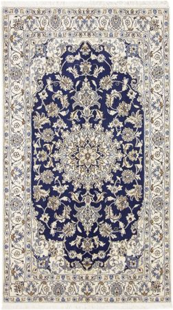 Alfombra persa - Nain - 206 x 120 cm - azul