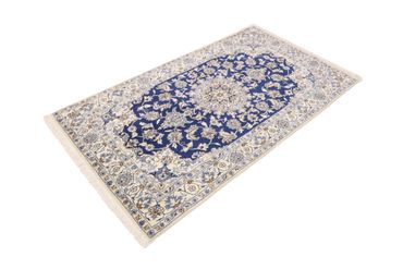 Alfombra persa - Nain - 206 x 120 cm - azul