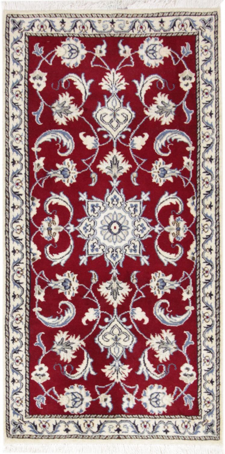 Alfombra persa - Nain - 137 x 70 cm - rojo