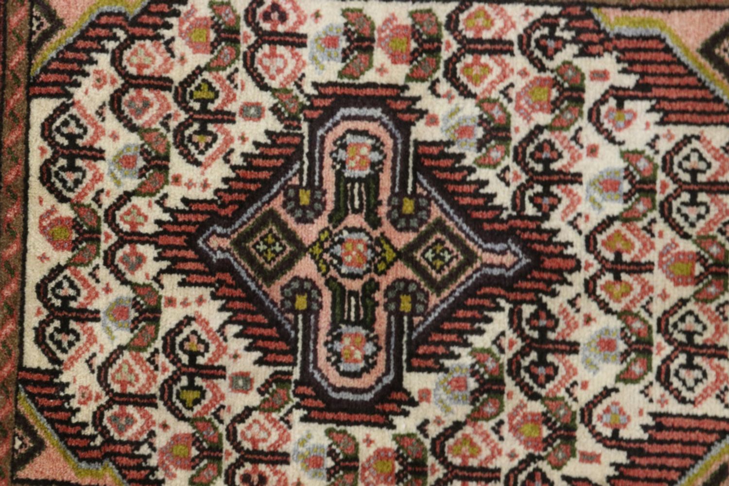 Alfombra persa - Nómada cuadrado  - 71 x 65 cm - beige claro