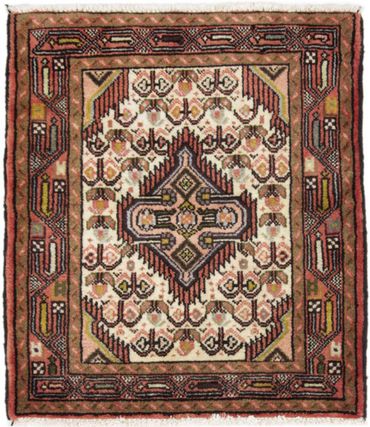 Alfombra persa - Nómada cuadrado  - 71 x 65 cm - beige claro