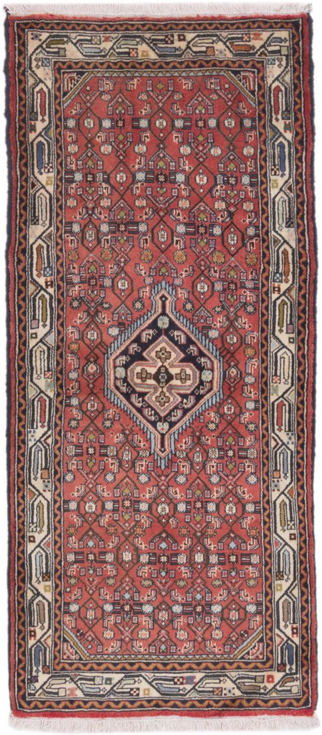 Alfombra de pasillo Alfombra persa - Nómada - 180 x 77 cm - rojo claro