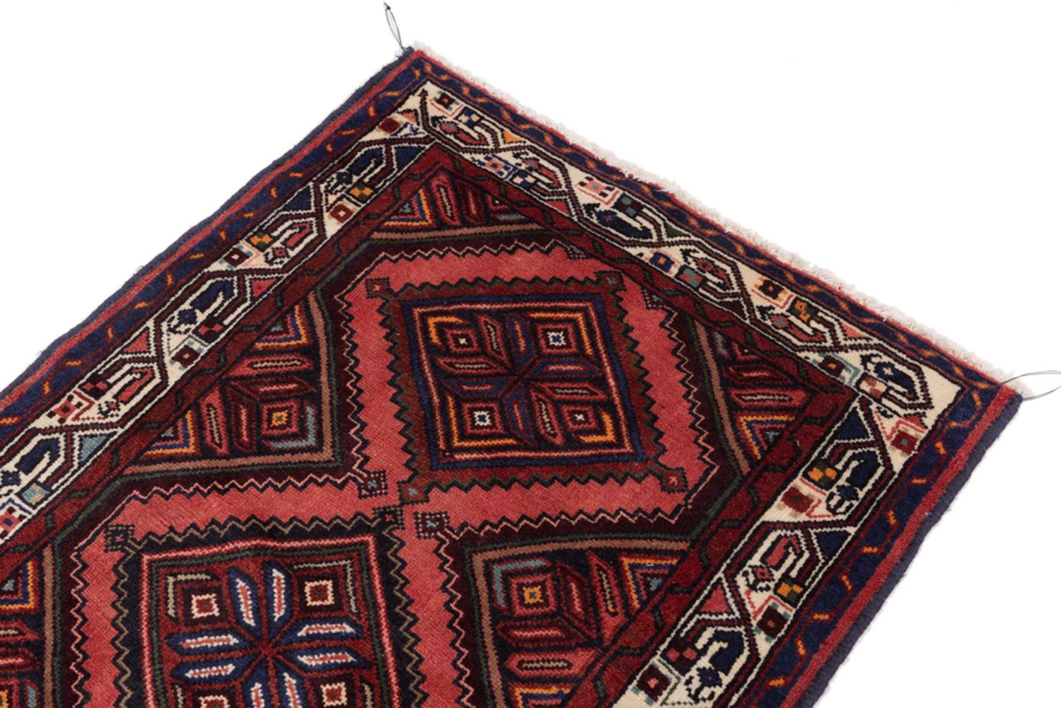 Alfombra de pasillo Alfombra persa - Nómada - 210 x 90 cm - rojo oscuro