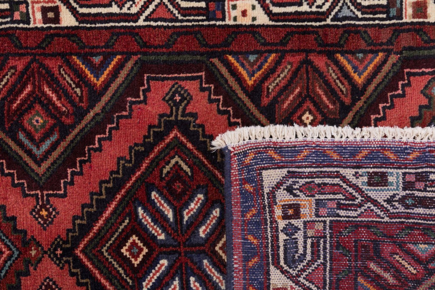 Alfombra de pasillo Alfombra persa - Nómada - 210 x 90 cm - rojo oscuro