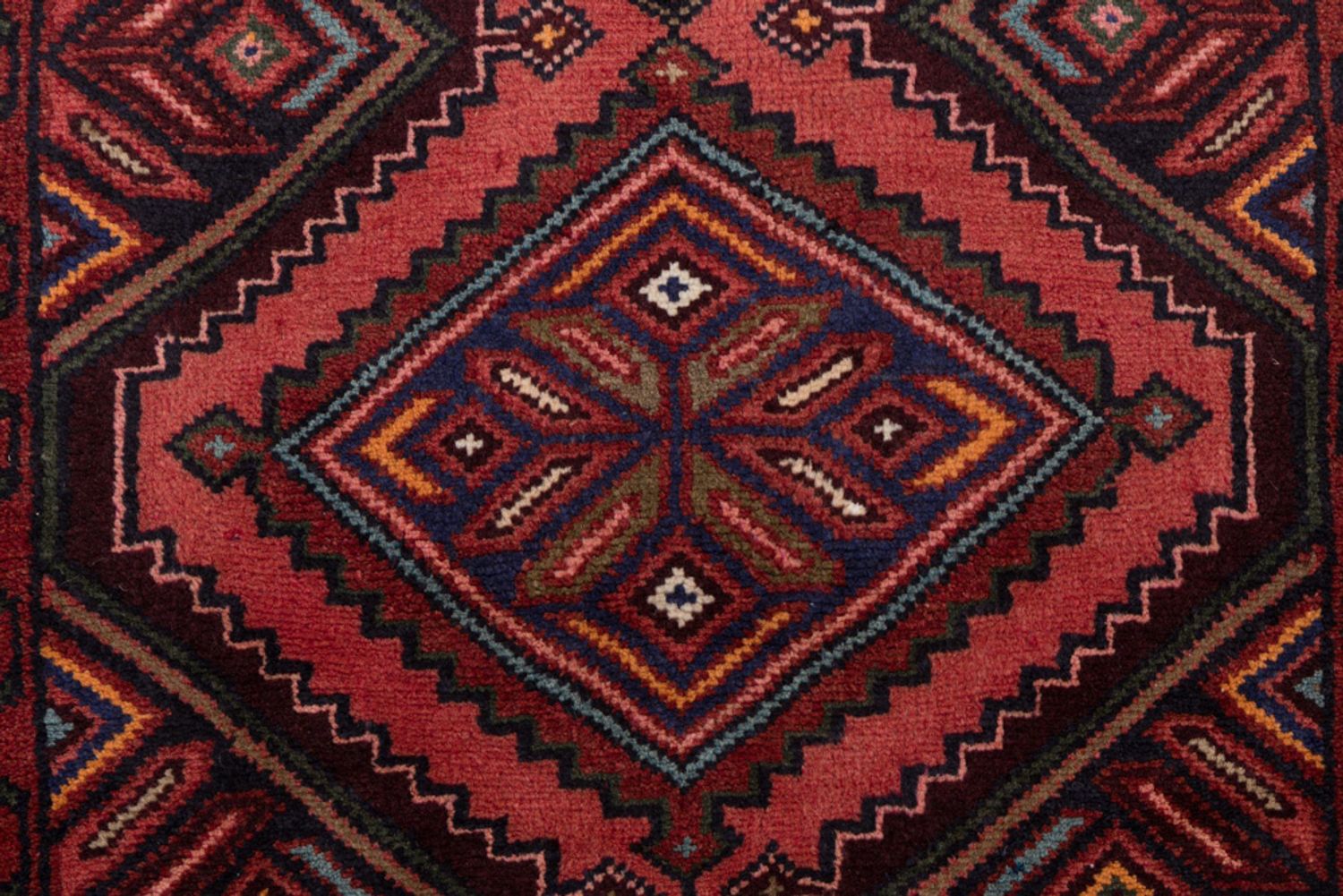 Alfombra de pasillo Alfombra persa - Nómada - 210 x 90 cm - rojo oscuro