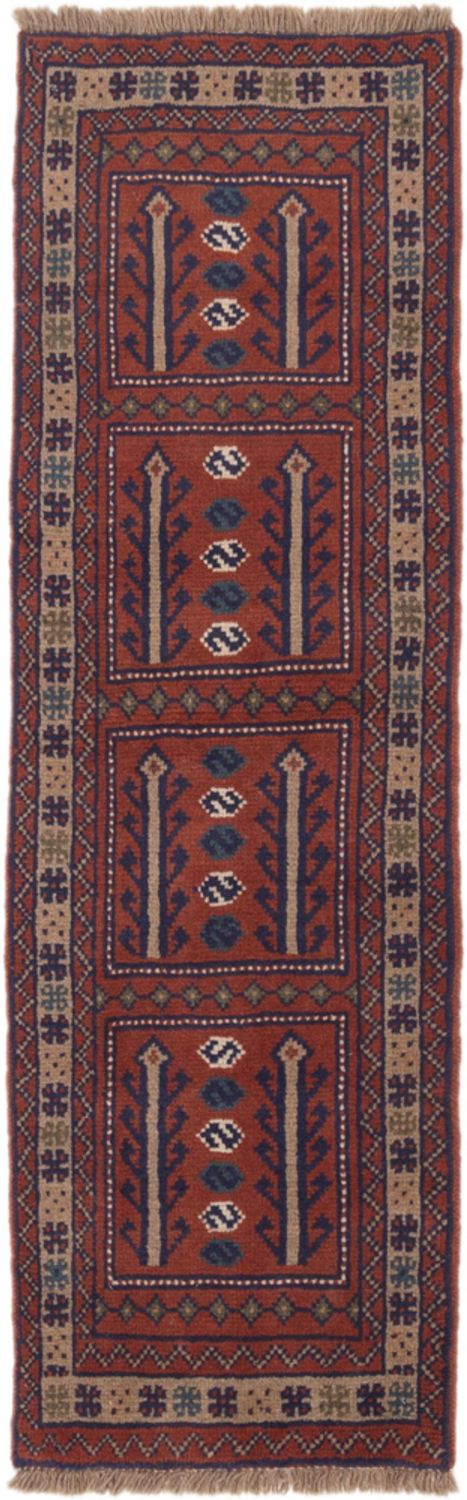 Alfombra de pasillo Alfombra persa - Nómada - 195 x 60 cm - rojo oscuro