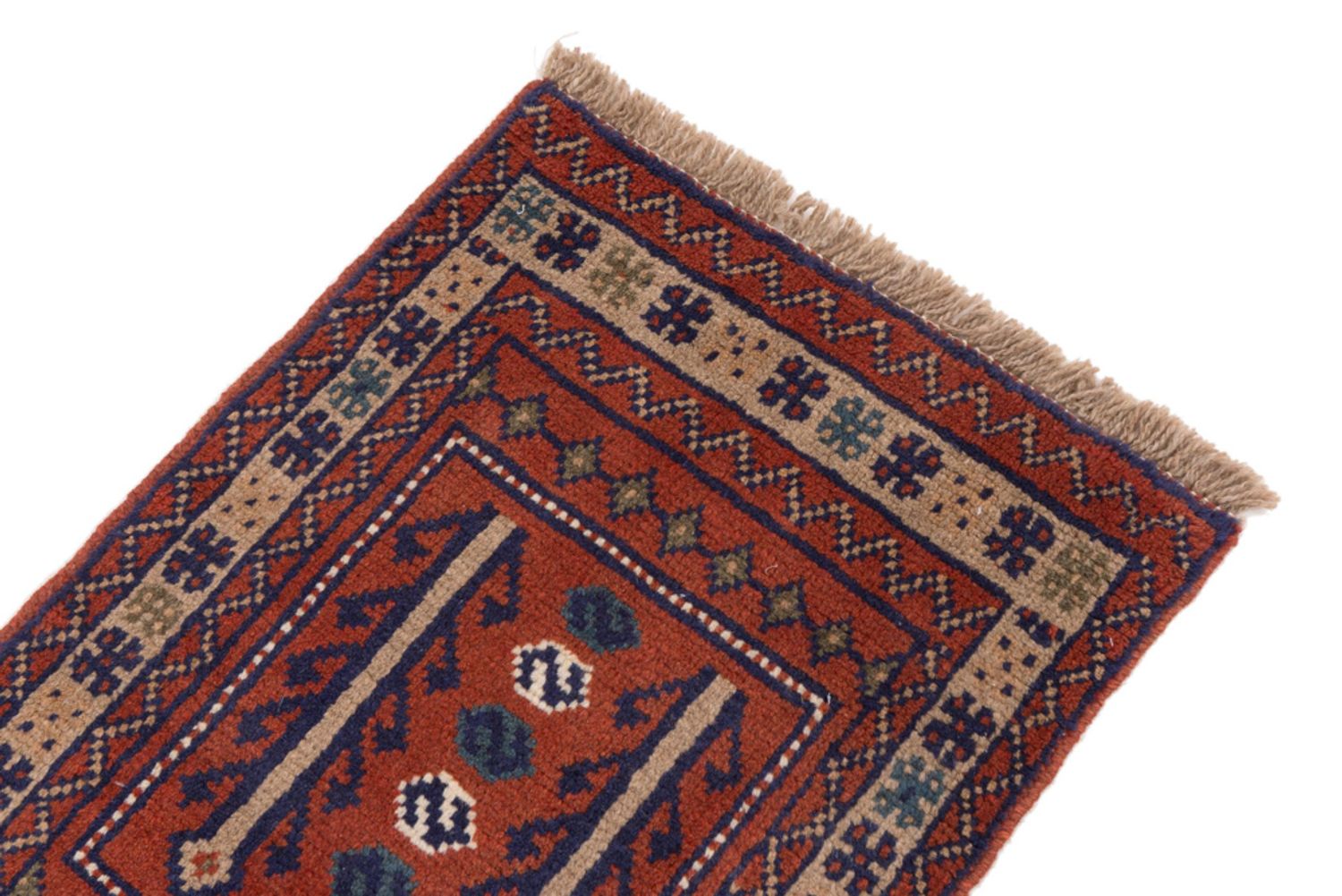 Alfombra de pasillo Alfombra persa - Nómada - 195 x 60 cm - rojo oscuro